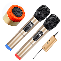 Беспроводные микрофоны Su-Kam SM-820A, 2шт, с дисплеем / Караоке микрофоны / Радиомикрофоны вокальные