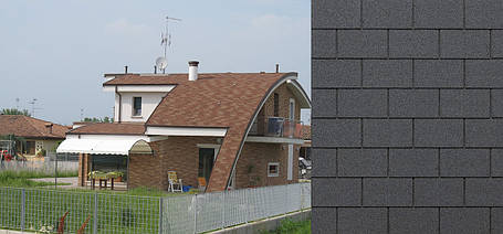 Бітумна черепиця Tegola ECO ROOF RECTANGULAR Mixed Slate, фото 2