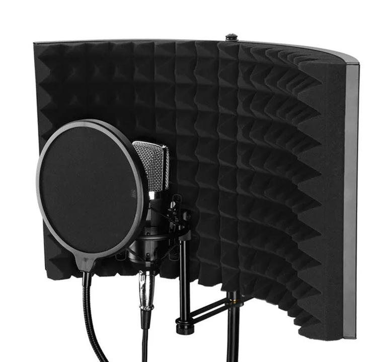 Звукопоглинальний поролоновий екран для мікрофона високої щільності Підставка для студійного мікрофона