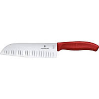 Кухонный нож Victorinox SwissClassic Santoku 170 мм Красный (6.8521.17B)