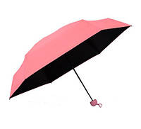 Зонт складной SUNROZ Pill Box Umbrella с футляром Розовый (SUN1295)