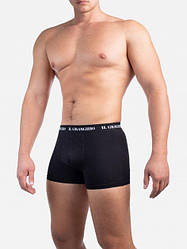 Труси шорти боксерки чоловічі з бавовни IL GRANCHIO чорні (розміри: 46-54)