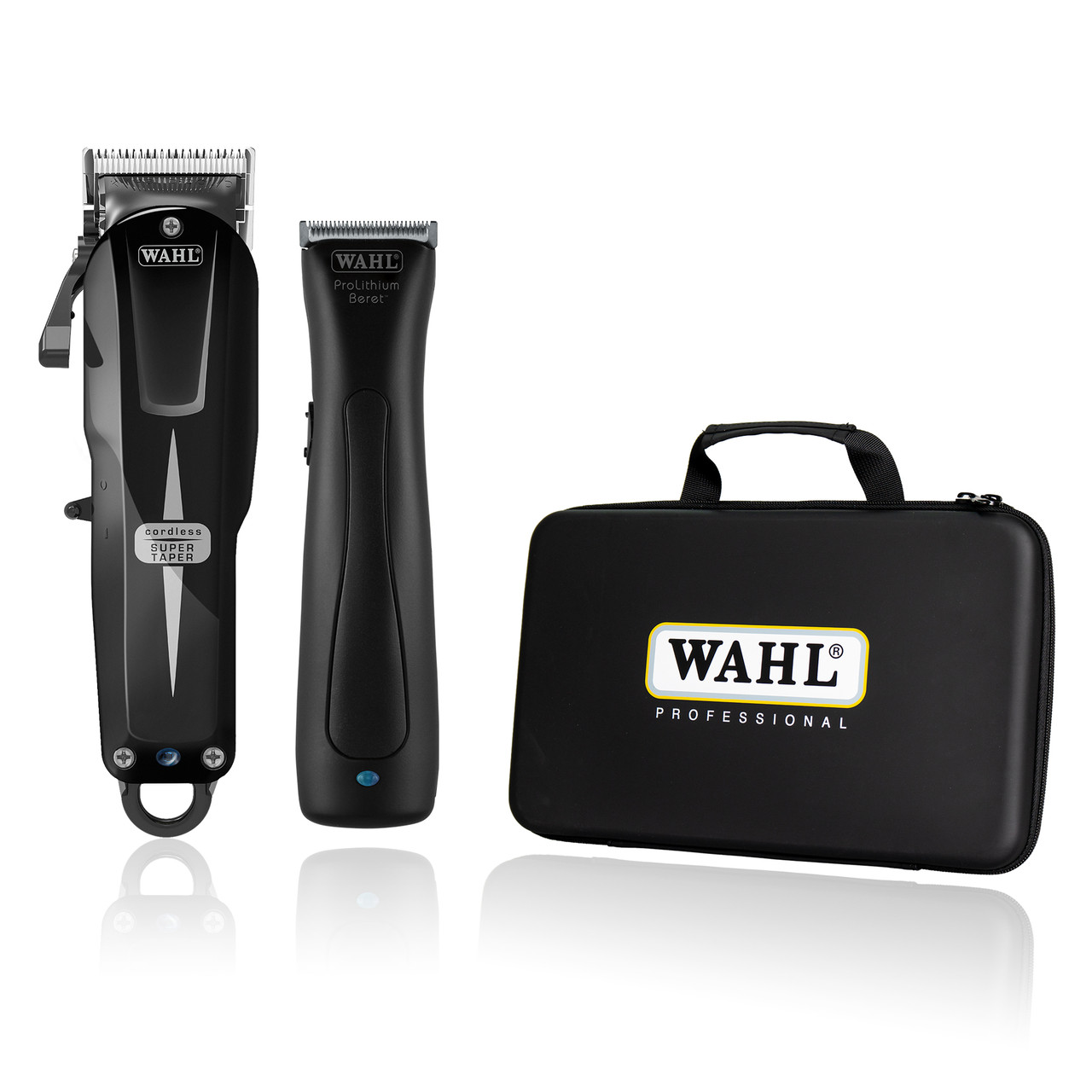 Набір для стрижки в кейсі Wahl Cordless Combo Super Taper Cordless Black + Beret Stealth 08592-017
