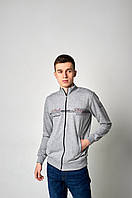 Чоловіче худі на блискавці, сірого кольору. Розміри: M,L,XL,XXL.