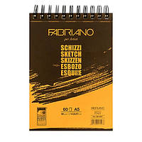 Альбом для графики и рисунка Fabriano Schizzi Sket, А5, 60 листов, 90 г/м2 на пружине, , Schizzi Sketch