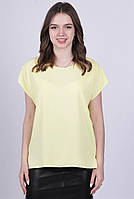 Блузка женская желтая однотонный без застежки софт Актуаль 0071, 46