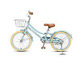 Велосипед для дітей Montasen 20" Steel M8034 з багажником блакитний, фото 2