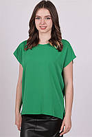 Блузка женская зеленая однотонный без застежки софт Актуаль 0071, 50