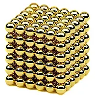 Нео куб Neo Cube 5 мм золотой головоломка неокуб магнитный конструктор магнитные шарики a