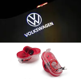 Проектор підсвічування логотипу для дверей VW Volkswagen (Фольксваген) Логотип + Напис Golf 4, Touran, Caddy, Bora, Beetle