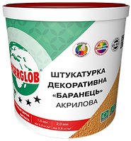 Anserglob баранець Декоративна акрилова штукатурка з грануляцією зерна 1,5 мм і 2,0 мм 25 кг