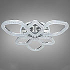 Сучасна світлодіодна люстра 125 Вт з підсвічуванням та пультом колір каркасу хром D-MX3884/3+3HR LED 3color dimmer, фото 2