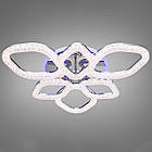 Сучасна світлодіодна люстра 125 Вт з підсвічуванням та пультом колір каркасу хром D-MX3884/3+3HR LED 3color dimmer, фото 3