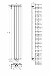 Дизайнерський вертикальний радіатор опалення ARTTIDESIGN Livorno 4/1800/272/50 сірий матовий, фото 3
