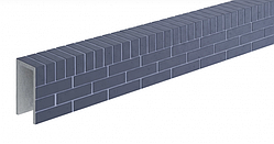 Фундамент для парканів, під бетонні стовпчики під клінкер 250х180х2460/2960мм 246 см