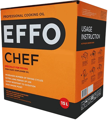 Олія соняшникова професійна кулінарна TM EFFO Chef 15 л