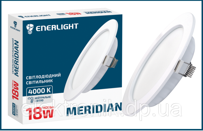Світильник стельовий ENERLIGHT MERIDIAN 18ВТ 4000К