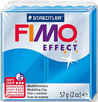 Полимерная глина Fimo Effect, 57 г., , синяя напівпрозора, (8020-374)