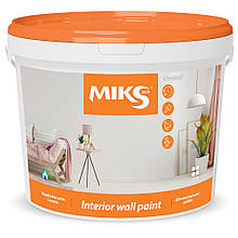 Фарба для стін і стель акрилова Miks мат білий 1,4 кг