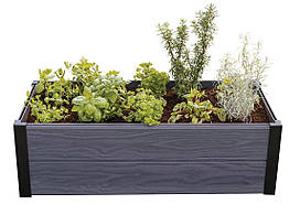 Грядка садова прямокутна Keter Maple Trough пластикова для рослин антрацит 17209666