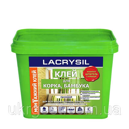Клей для пробкових/бамбукових покриттів Lacrysil Прозорий 1 кг, фото 1