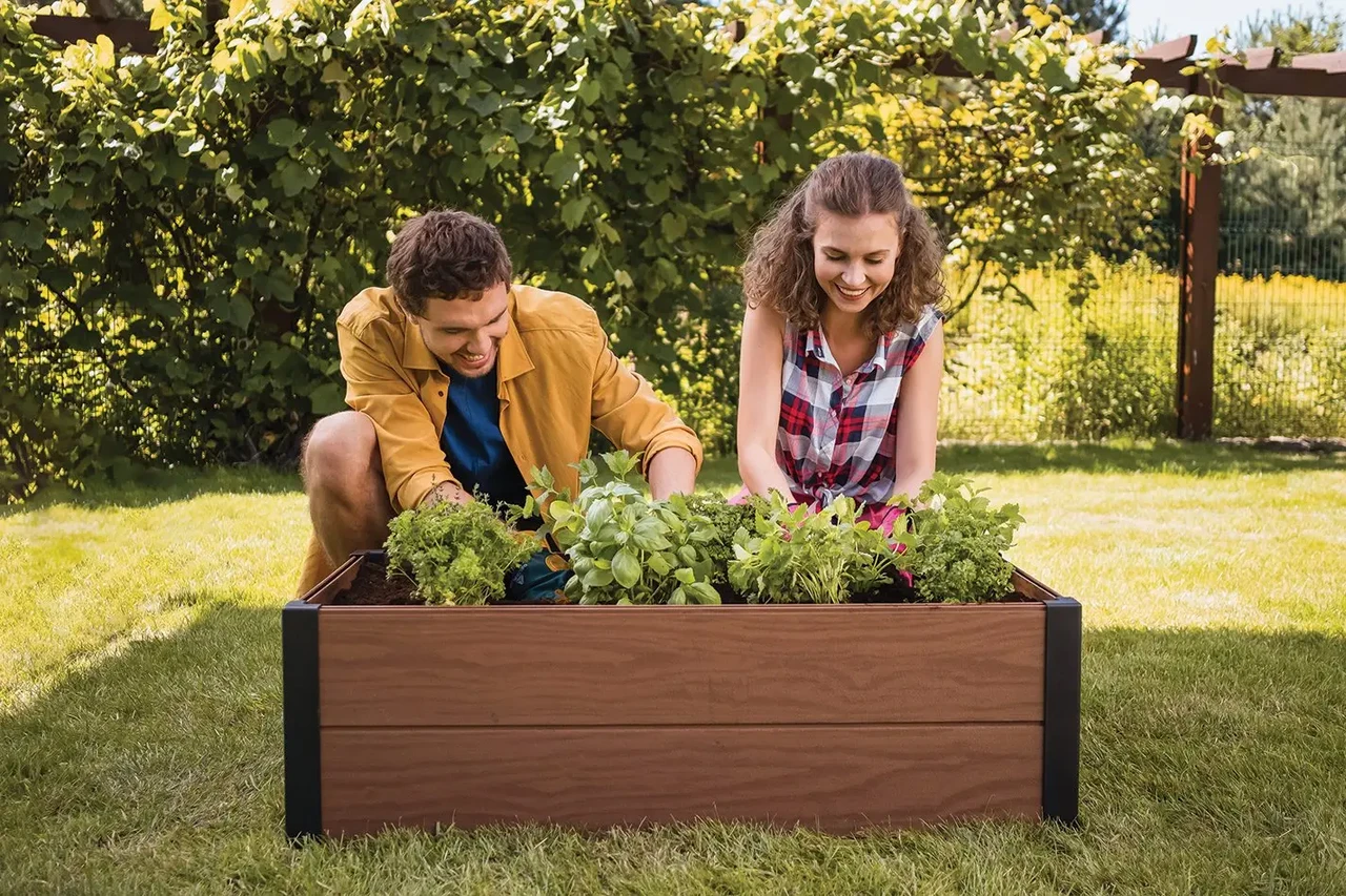 Грядка для растений прямоугольная Keter (Кетер) Maple Trough (17209666) Коричневый - фото 5 - id-p1837430744