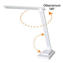 Настільна LED-лампа акумуляторна Євросвітло Ridy-10-2-PWR 10 Вт 3000К/4000К/6000К біла 000058311, фото 4