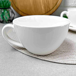 Білі чашки чайні з порцеляни 340 мл 6 шт ARDESTO Imola, фото 2