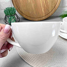 Білі чашки чайні з порцеляни 340 мл 6 шт ARDESTO Imola, фото 3