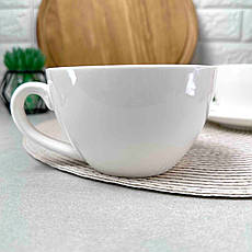 Білі чашки чайні з порцеляни 340 мл 6 шт ARDESTO Imola, фото 4