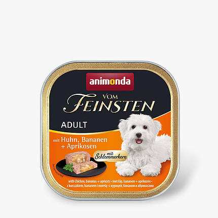 Вологий корм для собак Animonda Vom Feinsten Adult with Chicken Bananas + Apricots з куркою 150 г, фото 1