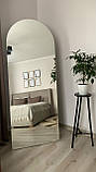 Ростове дзеркало АРКА без рами з ніжкою, підлогове безрамне дзеркало в повний зріст, фото 2