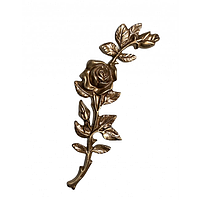 Роза латунная для памятника 20 см (цвет бронза)