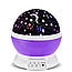 Нічник проектор зоряного неба 2в1 Star Master, USB, Фіолетовий / Круглий світильник, що обертається, у формі кулі, фото 3