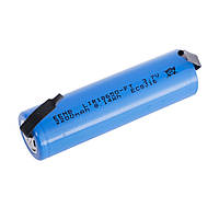 Li-Ion 2200mAh, 3.7V, 18650 EEMB літій-іонний акумулятор з виводами LIR18650 with contact EEMB