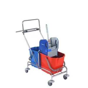 Візок із пласт.рамою: 2 відра 25 л, рамка для пакетів