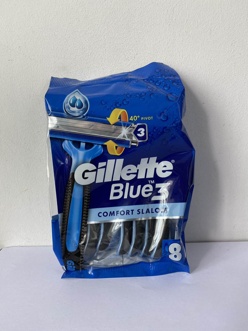 Верстат чоловічий одноразовий Gillette Blue 3 Smooth komfort slalom ( Жиллетт блю 3 ) 8 шт.