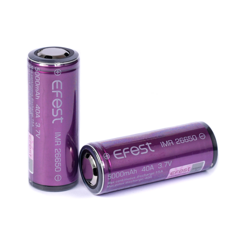 Акумулятор Efest IMR 26650 5000mAh 40A з захистом, фото 1