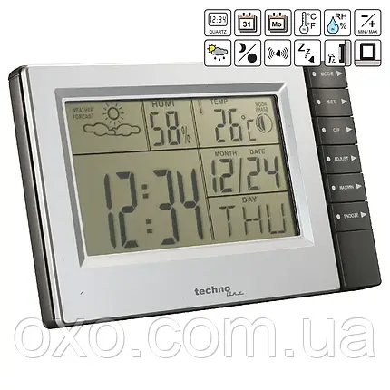 Домашня метеостанція Technoline WS9121 (Silver/Grey), фото 2