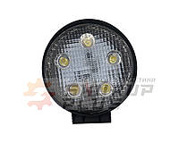 990310004 Фара додаткова LED 15W (5х3W Epistar) кругла 1100lm, 9-32V(Flood)