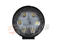 990310007 Фара додаткова LED 18W (6x3W Epistar) кругла, 1300lm , 9-32V (Flood)