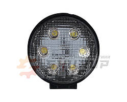 990310007 Фара додаткова LED 18W (6x3W Epistar) кругла, 1300lm , 9-32V (Flood)