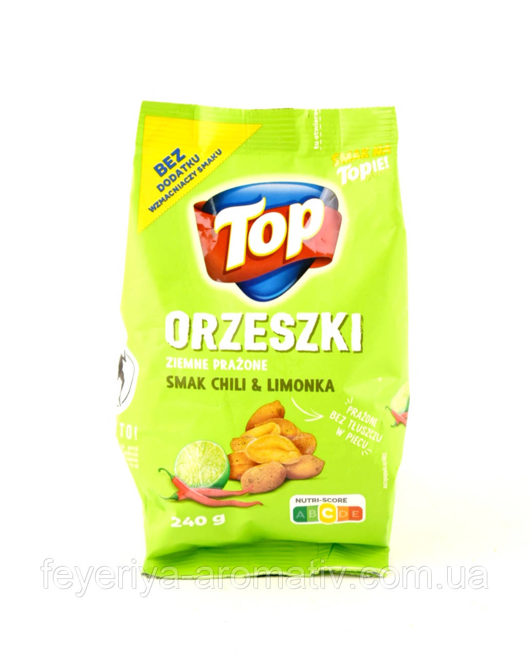 Арахіс з лаймом та перцем печений без олії Top 240 г Польща