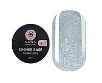 База камуфлирующая с шиммером SAGA professional Shimmer Base Chameleon №07, 15 мл