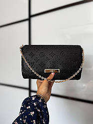 Жіноча сумка Луї Віттон чорна Louis Vuitton Black штучна шкіра