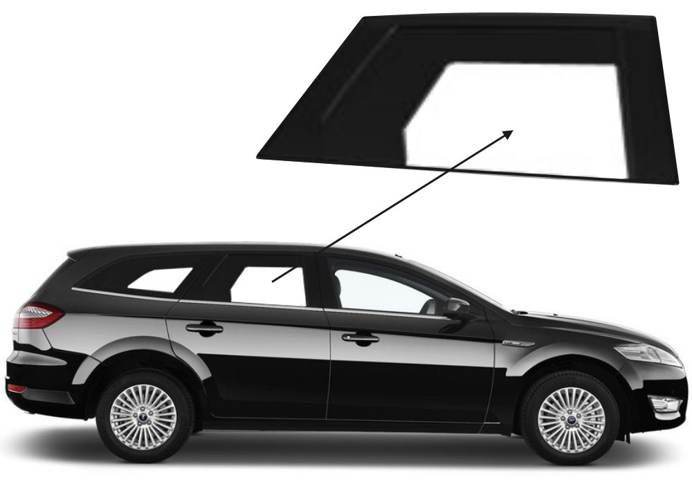 Бічне скло Ford Mondeo 2007-2014 SW задніх дверей праве, фото 1
