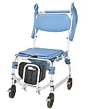 Коляска для інвалідів з туалетом MIRID KDB-698А. Багатофункціональний інвалідне крісло для душу і туалету, фото 4