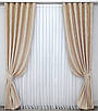 Комплект штор (2шт. 1,5х2,7м.) льон мармур, колекція "Pavliani". Колір бежевий. Код 1170ш 33-0006, фото 2