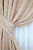 Комплект штор (2шт. 1,5х2,7м.) льон мармур, колекція "Pavliani". Колір бежевий. Код 1170ш 33-0006, фото 5