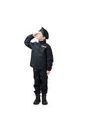 Костюм дитячий ARMY KIDS Поліцейський для хлопчиків і дівчаток колір чорний, фото 5